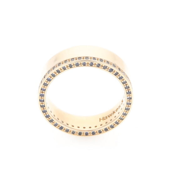 Men's Blue Sapphire Wedding Band Contemporary Design