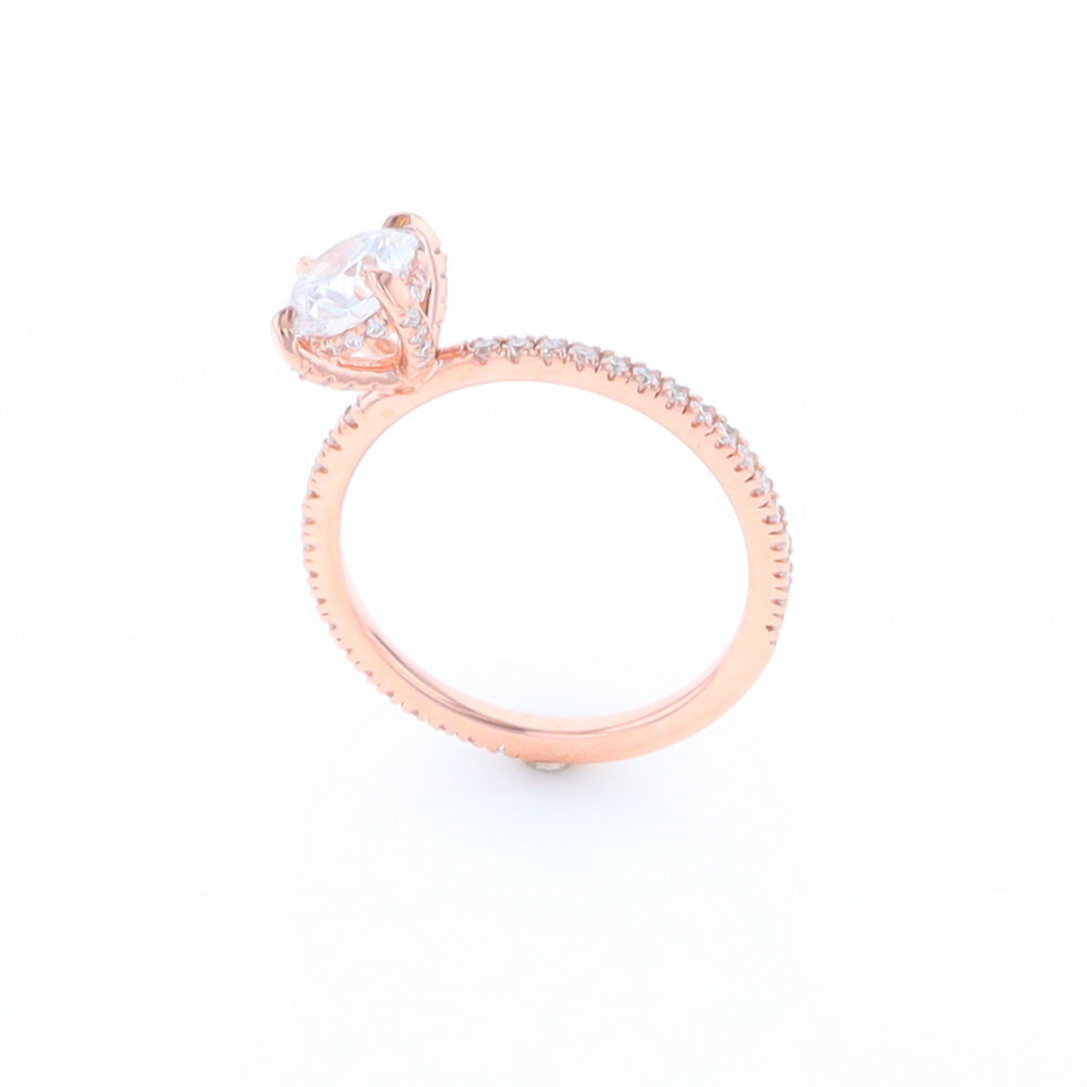 Rose Gold Lab Grown Diamond Engagement Ring