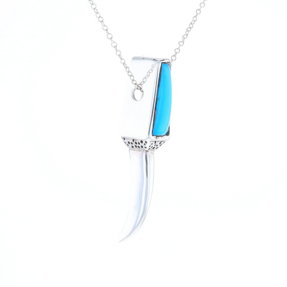 Turquoise Talon Inlaid Pendant