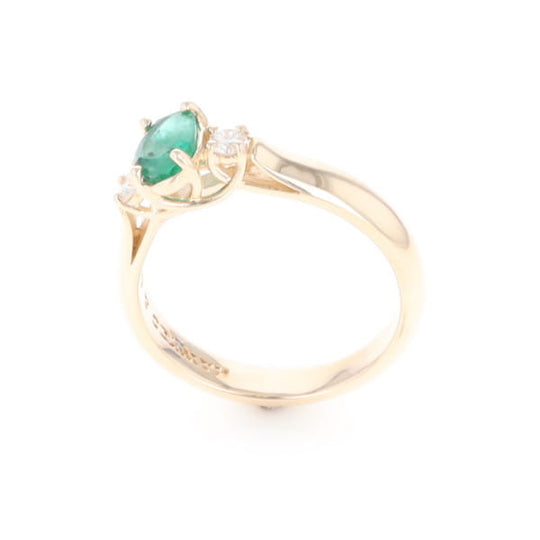 Emerald Three-Stone Trellis Ring
