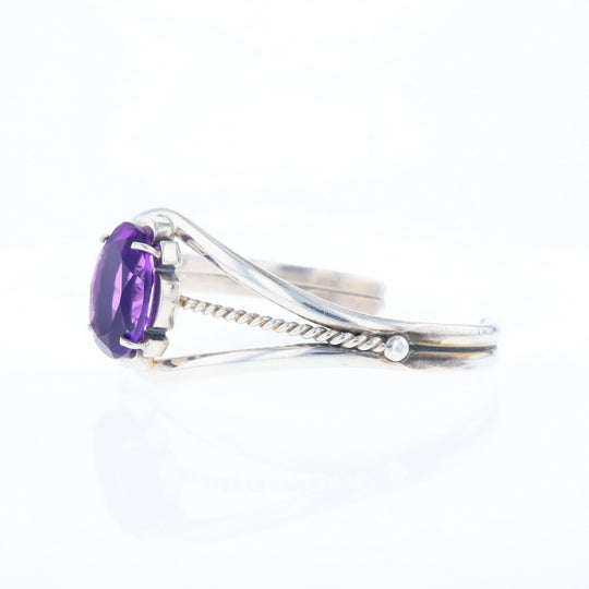 Twisted Amethyst Cuff Bracelet