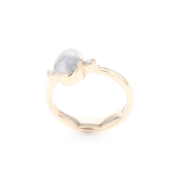 Meteorite Oval Inlay Ring