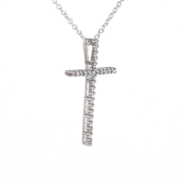 Thin Diamond Cross Necklace