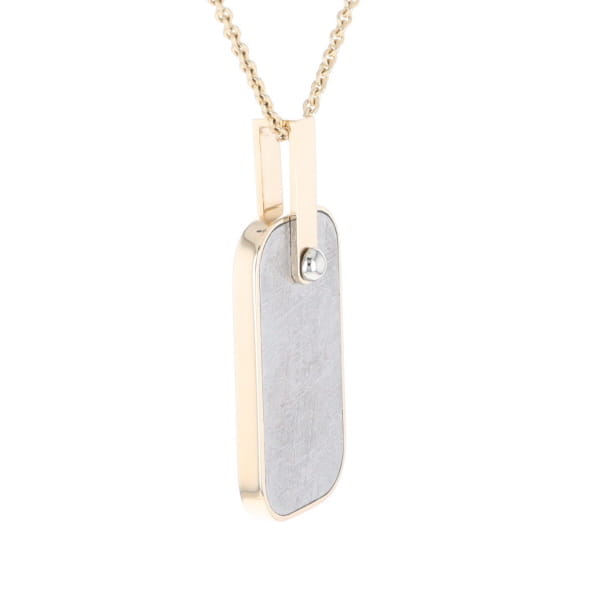 Meteorite Reversible Dog Tag Pendant