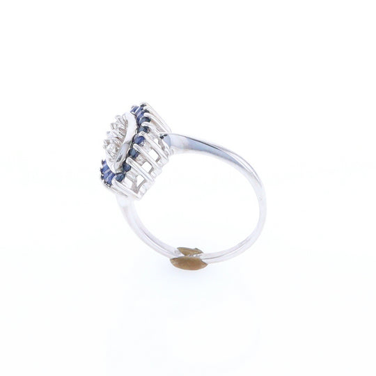 Marquise Cluster Sapphire Ring