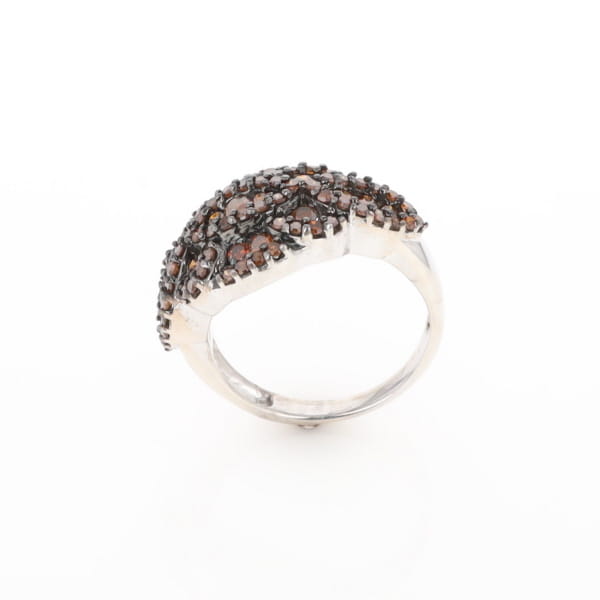 Knot Cluster Orange Diamond Ring
