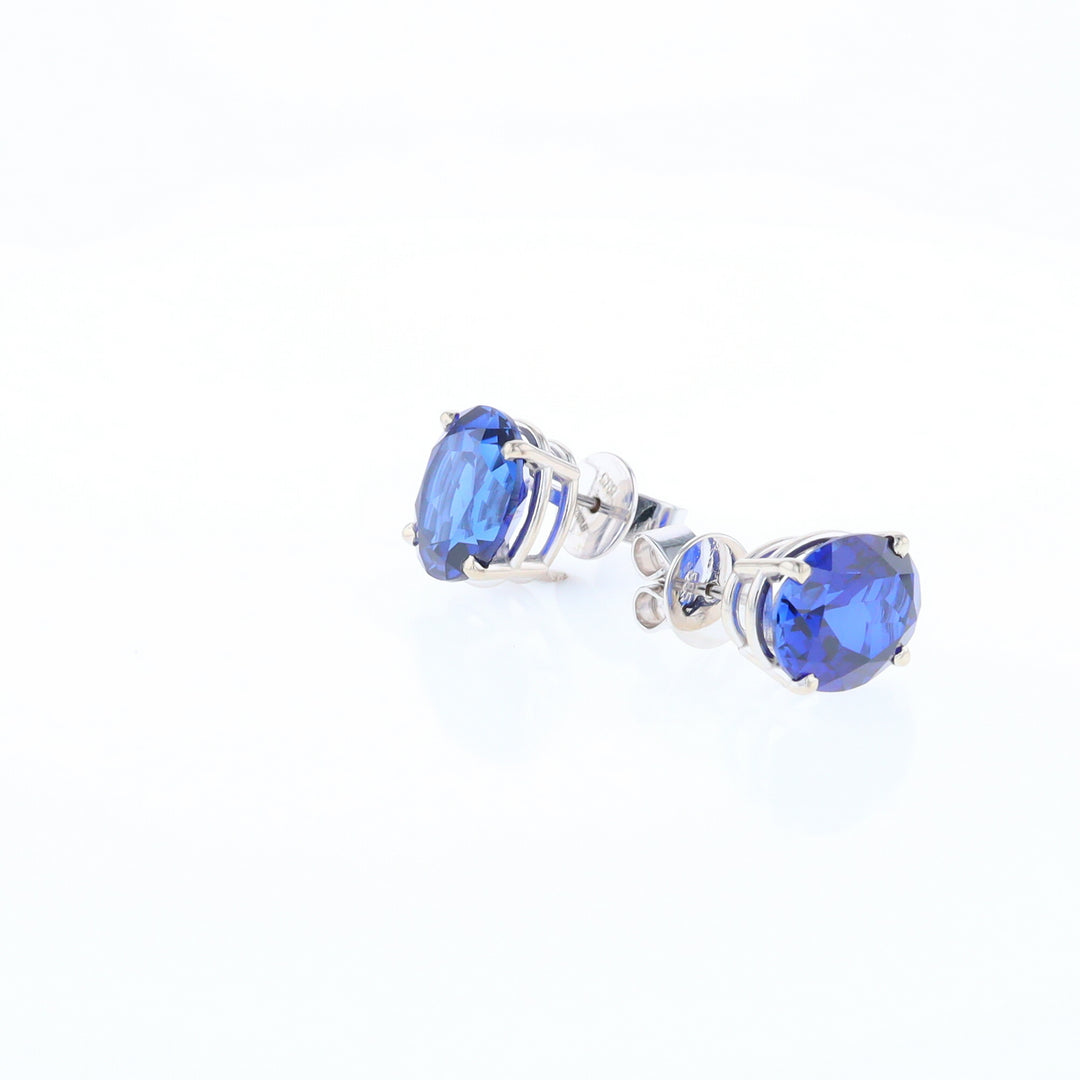 Imitation Sapphire Stud Earrings