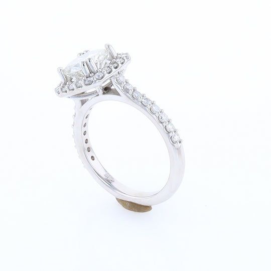 Diamond Engagement Ring with Square Halo