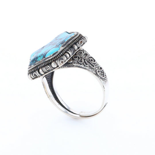 Adjustable Star Shaped Turquoise Ring