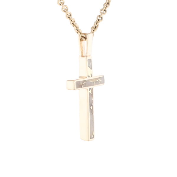 Three Section Gold Quartz Cross - G2
