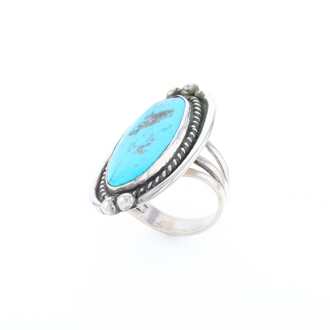 Long Oval Turquoise Ring