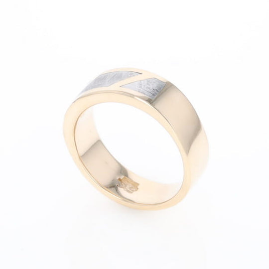 Meteorite Ring, 3 Section Inlaid Design