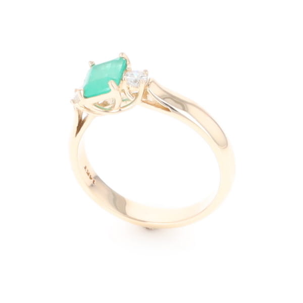 Emerald 3-Stone Trellis Ring