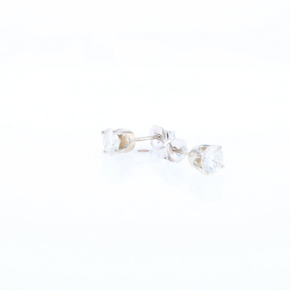 Moissanite Solitaire Stud Earrings