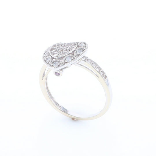 Open Heart Filigree Ring