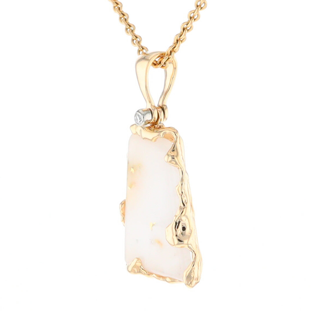 Gold Quartz Freeform Pendant  (G2)