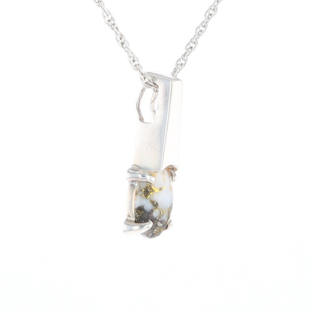 Gold Quartz Cabochon Pendant
