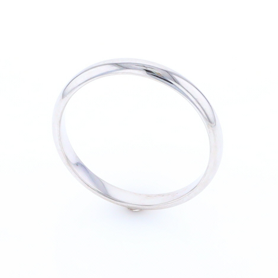 White Gold Standard Fit Wedding Band