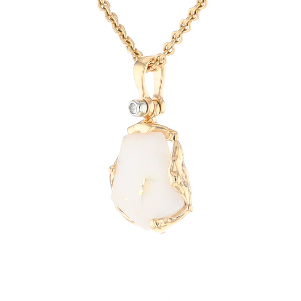 Gold Quartz Freeform Pendant  (G2)