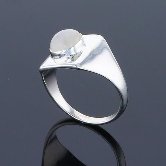 Bezel Moonstone Ring