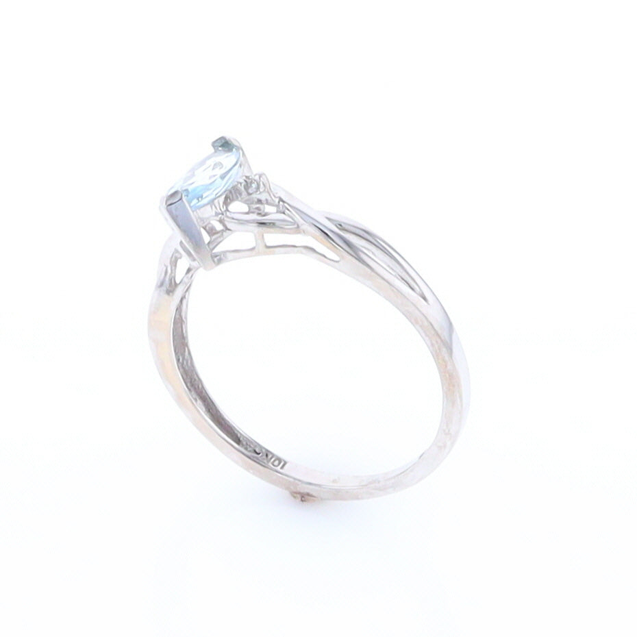 Marquise Blue Topaz Ring