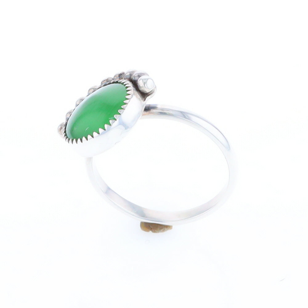 Green Glass Beaded Ring