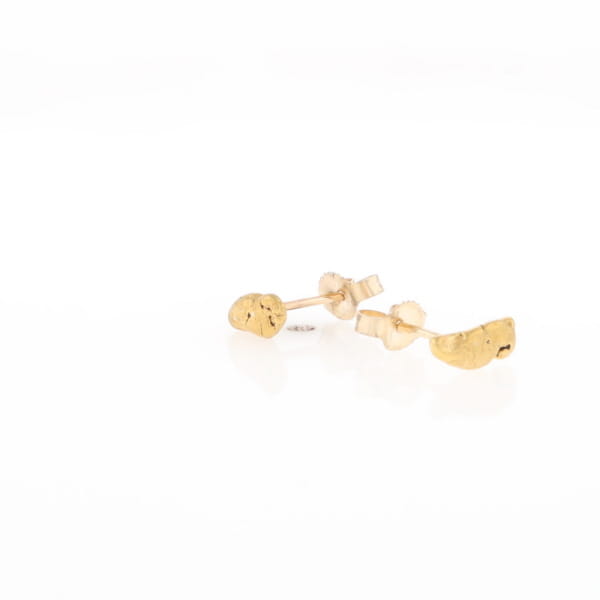 Natural Gold Nugget Stud Earrings