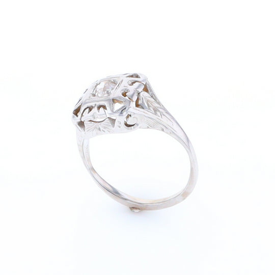 Vintage Square Top Diamond Ring