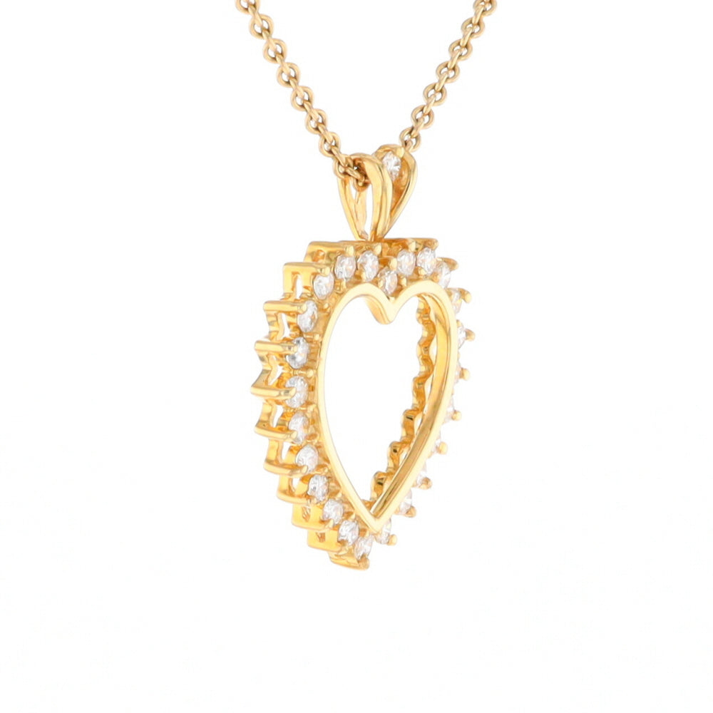 Diamond Halo Heart Pendant