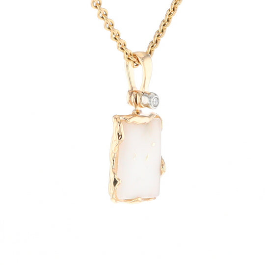 Gold Quartz Freeform Pendant (G2)