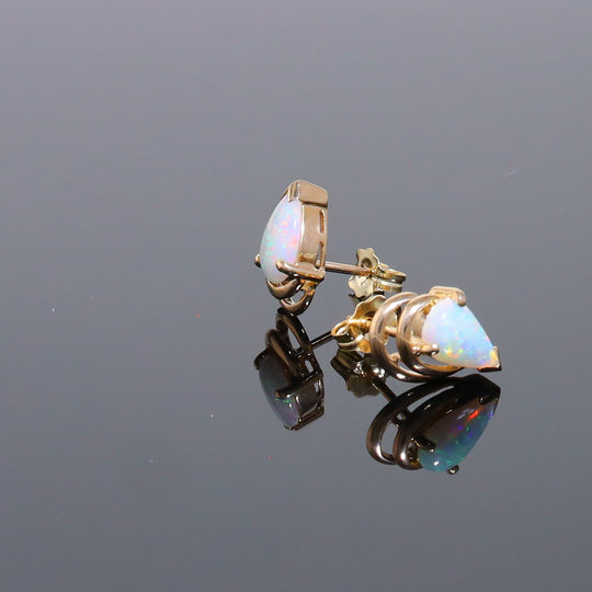 Pear-Shaped Opal Stud Earrings