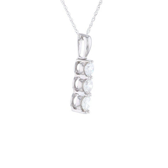 Three Diamond Drop Pendant