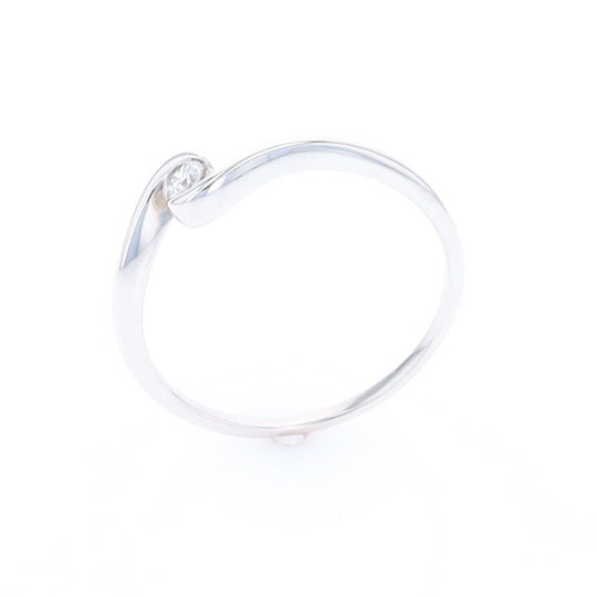 White Gold Wrap Solitaire Ring