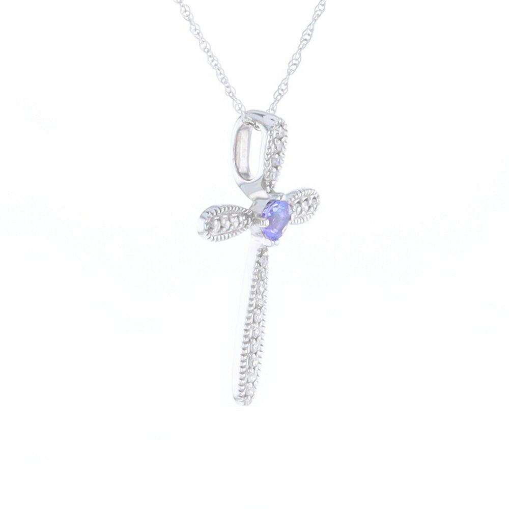 Tanzanite Cross Necklace