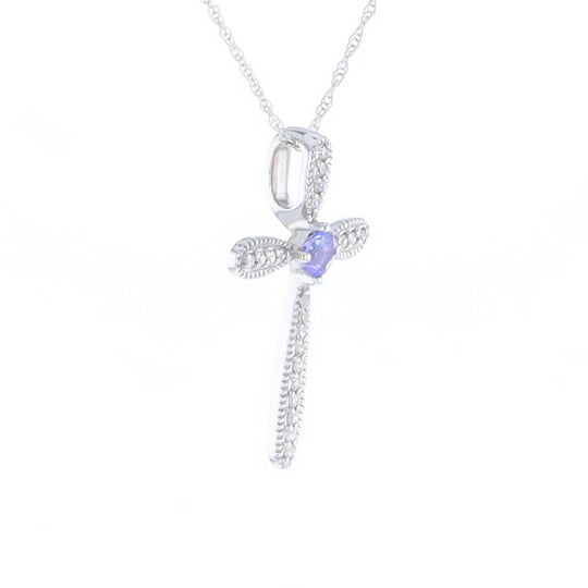 Tanzanite Cross Necklace
