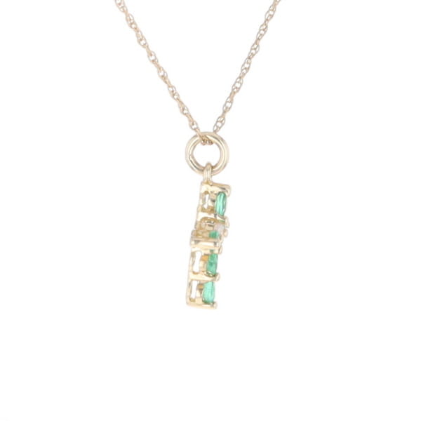 Small Emerald Cross Pendant