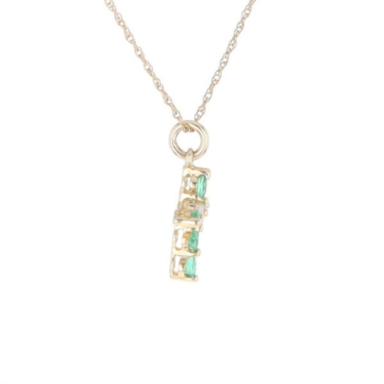 Small Emerald Cross Pendant