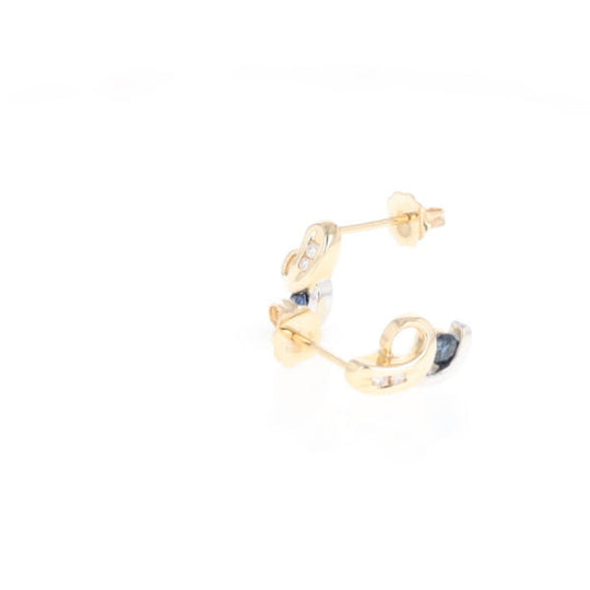 Blue Sapphire Swirl Earrings