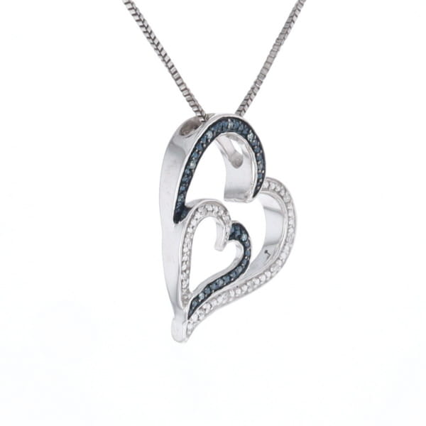 Double Heart Diamond Necklace