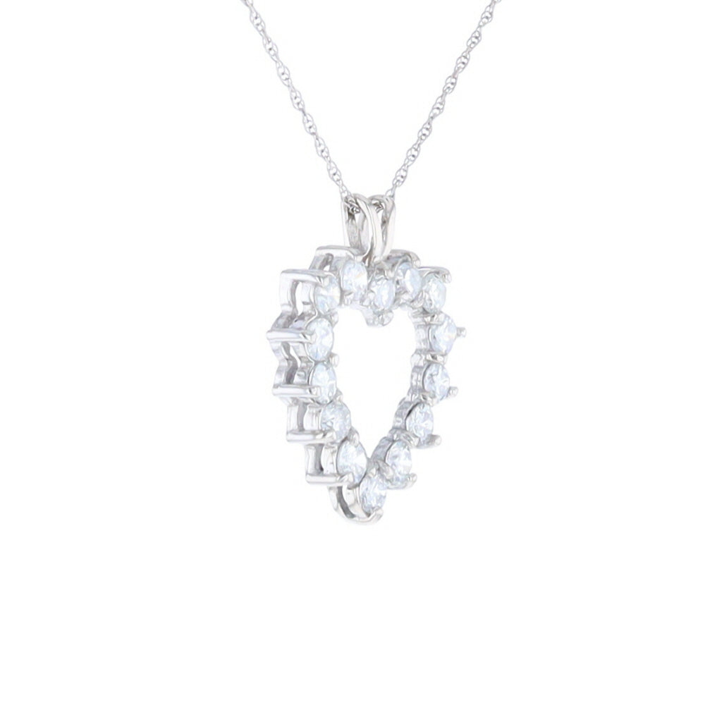 Open Heart Diamond Pendant