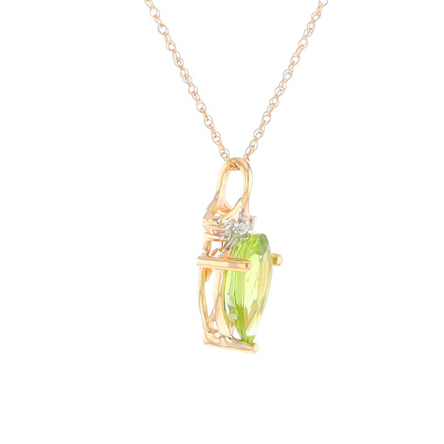 Pear-Shaped Peridot Necklace