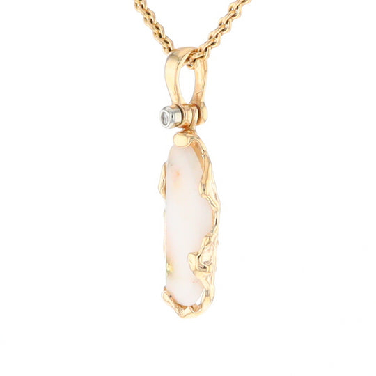 Gold Quartz Freeform Pendant (G2)