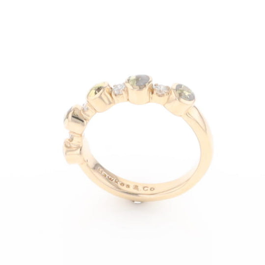 Gold Quartz Circle Inlay Wedding Band - G2