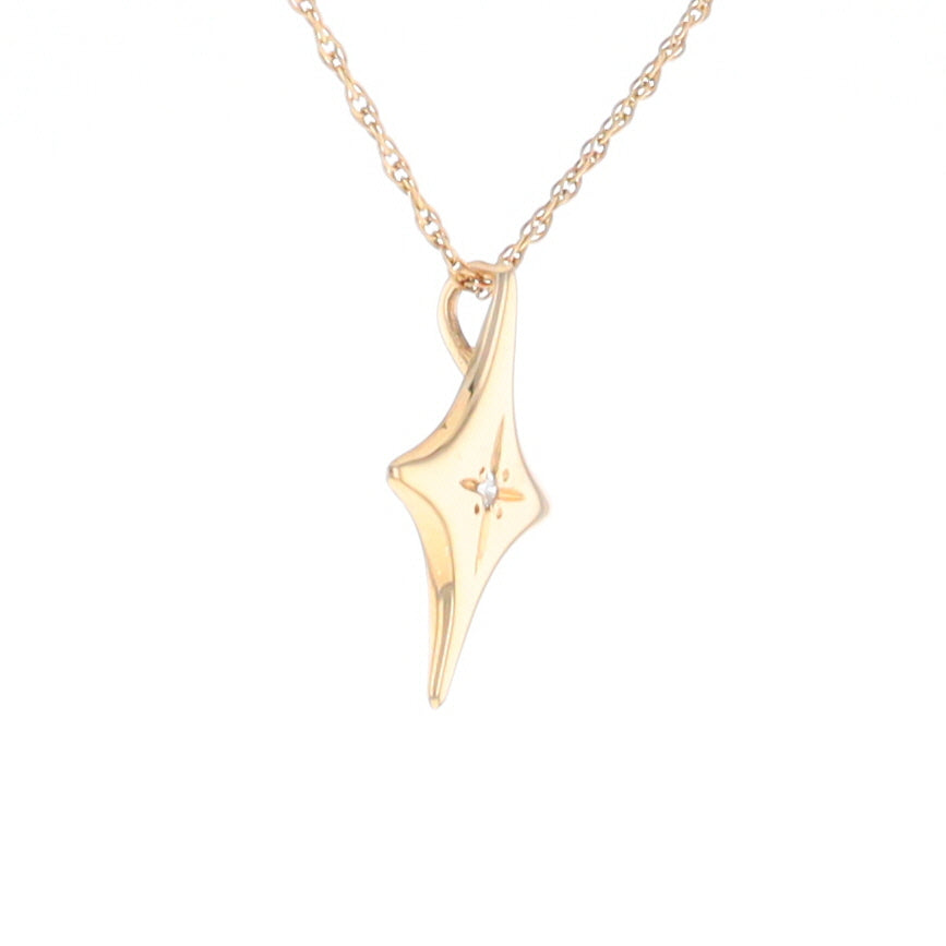 North Star Pendant Diamond Solitaire