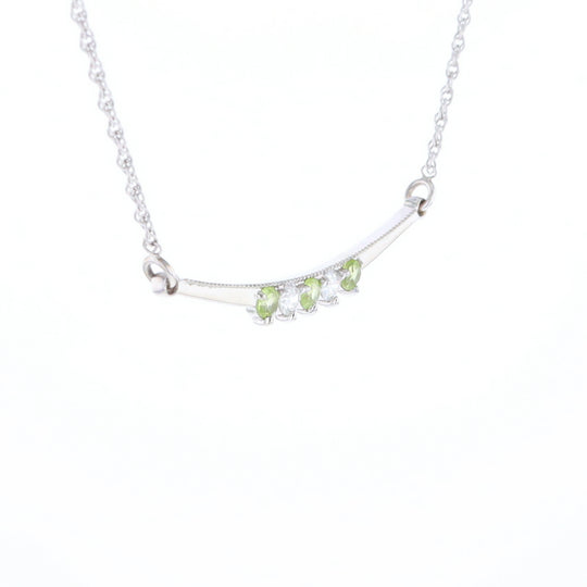 Peridot & Diamond Mother's Necklace