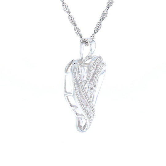 "MOM" Diamond Heart Pendant