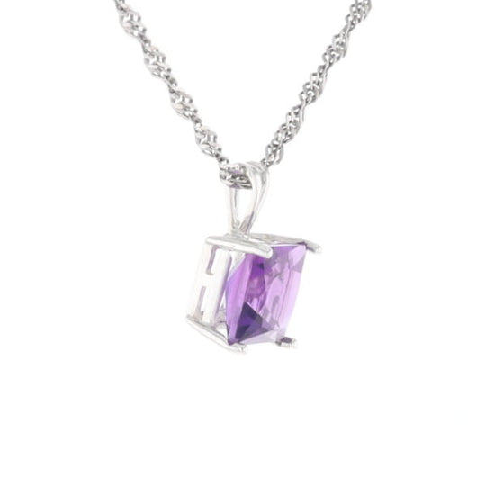 Amethyst Solitaire Pendant