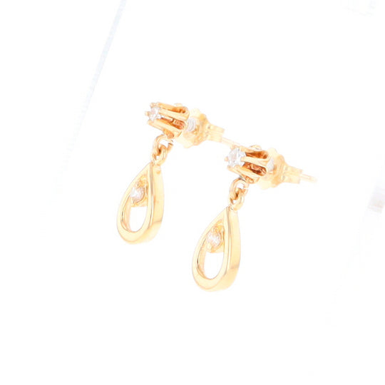 Dangle Teardrop Diamond Earrings