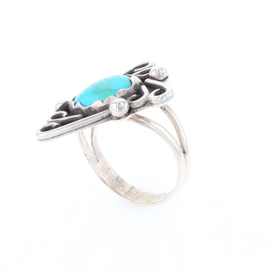 Triangle Design Turquoise Ring