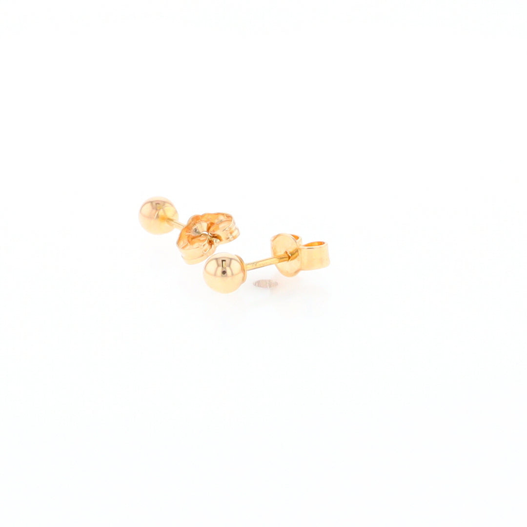 Gold Ball Stud Earrings